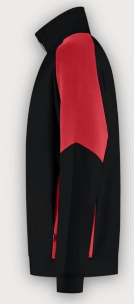 Tricorp Sweatjacke Bicolor Redefined, Black-Brightred
