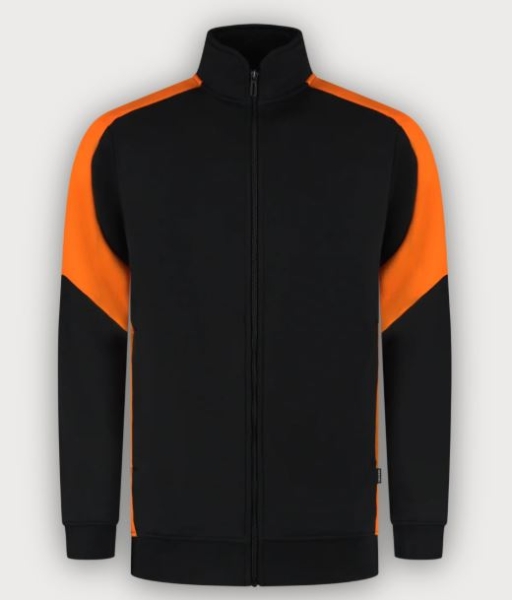 Tricorp Sweatjacke Bicolor Redefined, Black-Orange