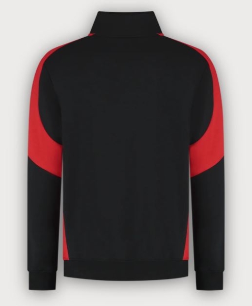 Tricorp 1/4 Zip Sweatshirt Bicolor Redefined, Black-Brightred