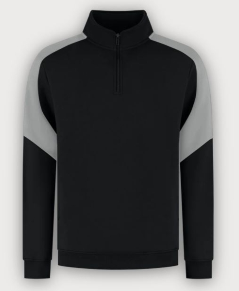 Tricorp 1/4 Zip Sweatshirt Bicolor Redefined, Black-Grey