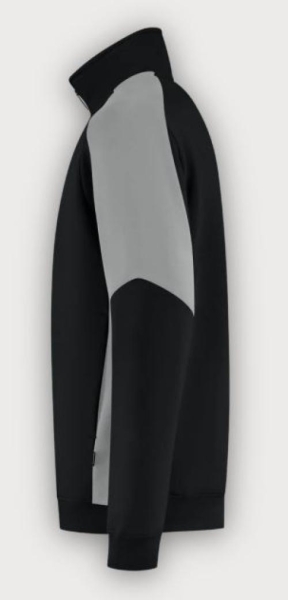 Tricorp 1/4 Zip Sweatshirt Bicolor Redefined, Black-Grey