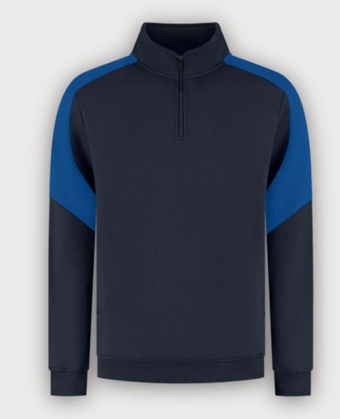 Tricorp 1/4 Zip Sweatshirt Bicolor Redefined, Ink-Royal Blue