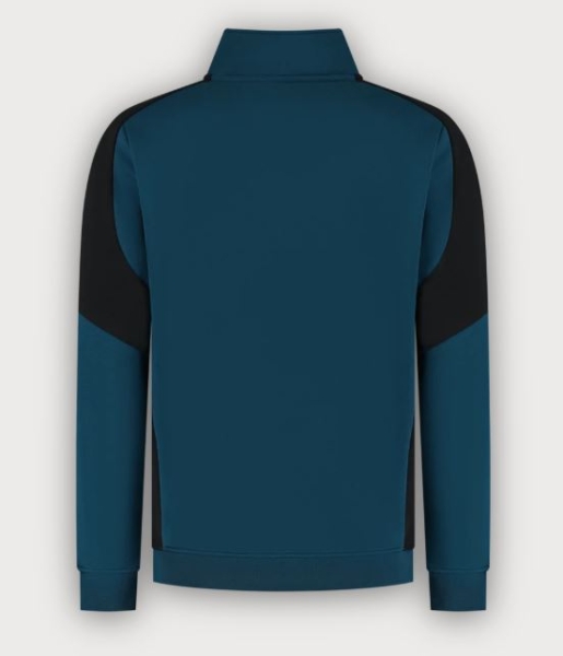 Tricorp 1/4 Zip Sweatshirt Bicolor Redefined, Teal-Black