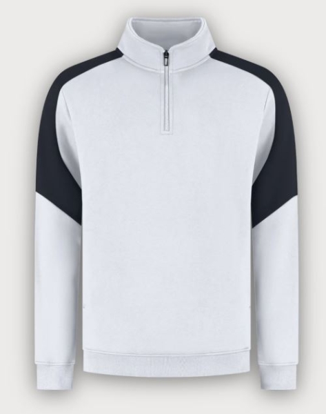 Tricorp 1/4 Zip Sweatshirt Bicolor Redefined, White-Anhracite