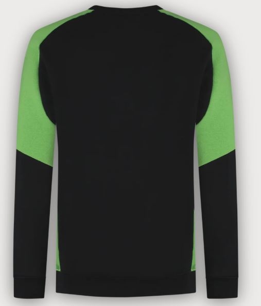 Tricorp Sweatshirt Bicolor Redefined, Black-Lime