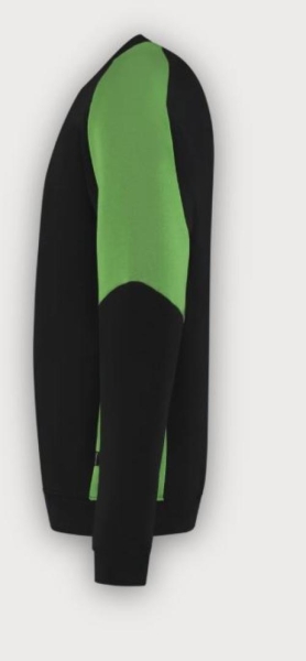 Tricorp Sweatshirt Bicolor Redefined, Black-Lime