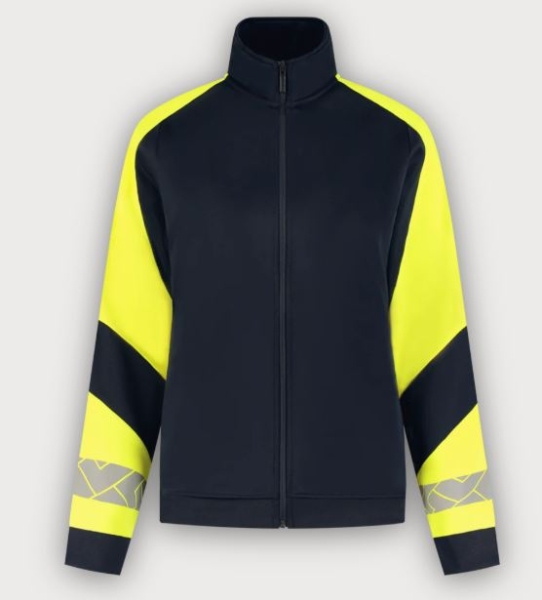 Tricorp Warnschutz Sweatjacke Reflective Redefined Damen, Ink-Fluor Yellow