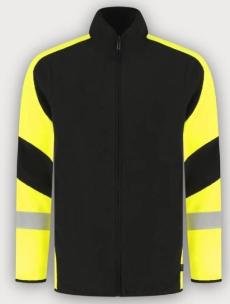 Tricorp Warnschutz Fleecejacke Reflective Redefined, Black-Fluor Yellow
