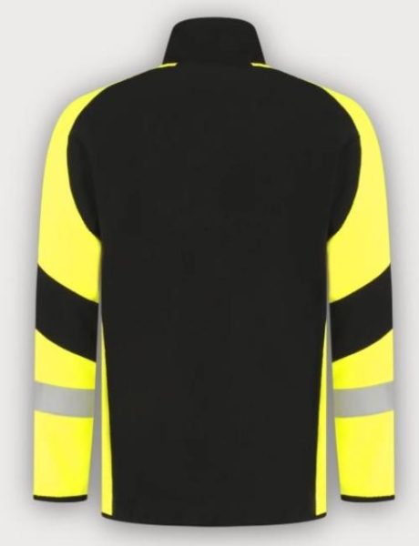Tricorp Warnschutz Fleecejacke Reflective Redefined, Black-Fluor Yellow