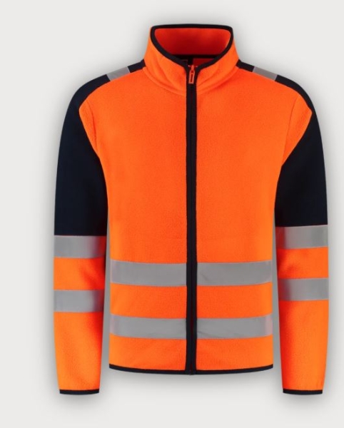 Tricorp Warnschutz Fleecejacke High Vis Redefined, Fluor Orange-Ink