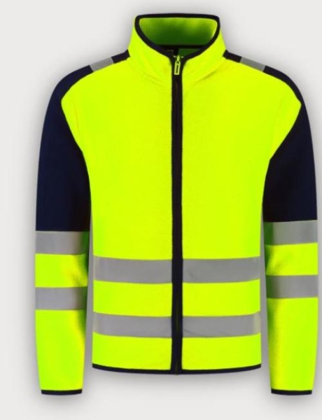 Tricorp Warnschutz Fleecejacke High Vis Redefined, Fluor Yellow-Ink