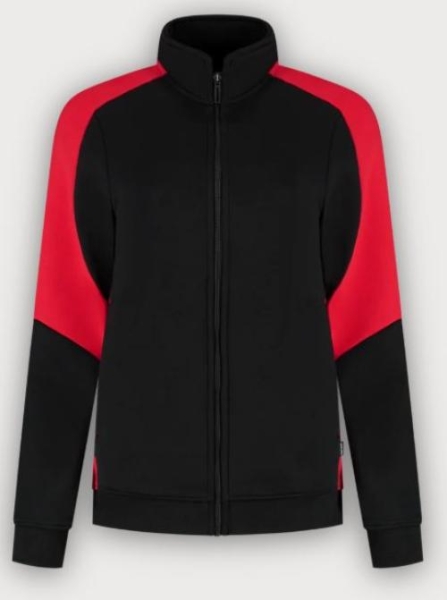 Tricorp Sweatjacke Bicolor Redefined Damen, Black-Brightred
