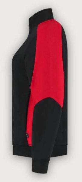 Tricorp Sweatjacke Bicolor Redefined Damen, Black-Brightred