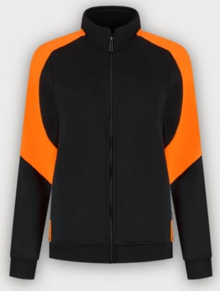 Tricorp Sweatjacke Bicolor Redefined Damen, Black-Orange