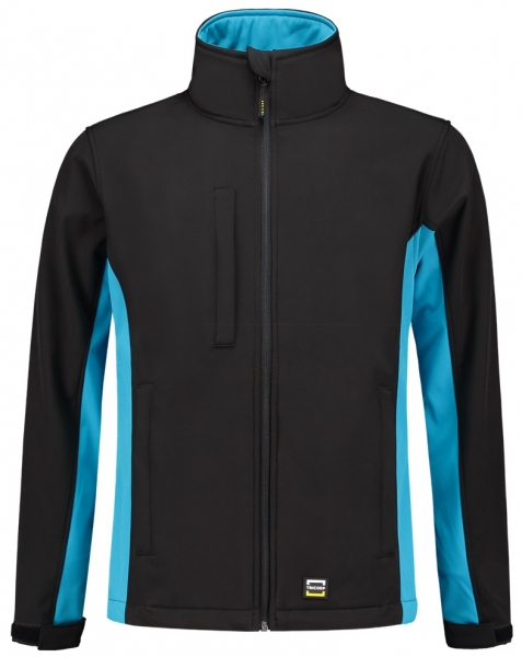 TRICORP-Softshell-Arbeits-Berufs-Jacke, Bicolor, 340 g/m, black-turquoise