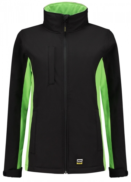 TRICORP-Damen-Softshell-Arbeits-Berufs-Jacke, Bicolor, 340 g/m, black-lime