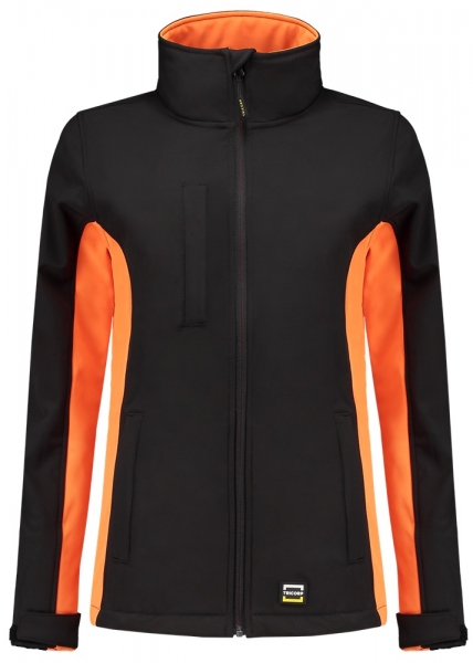 TRICORP-Damen-Softshell-Arbeits-Berufs-Jacke, Bicolor, 340 g/m, black-orange