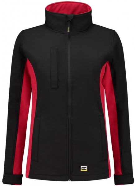 TRICORP-Damen-Softshell-Arbeits-Berufs-Jacke, Bicolor, 340 g/m, black-red