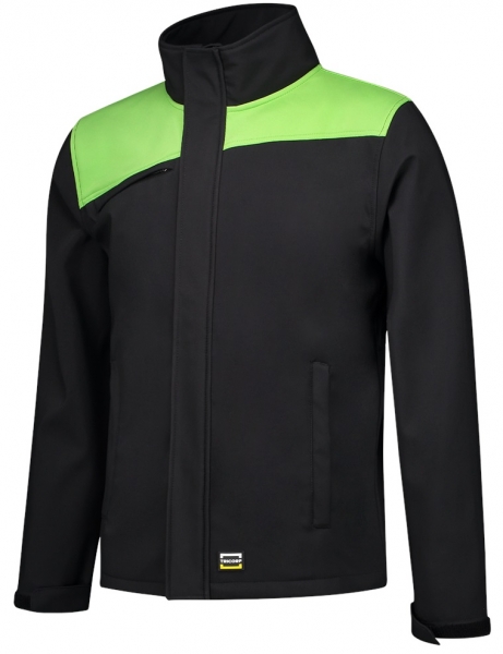 TRICORP-Softshell-Arbeits-Berufs-Jacke, Bicolor, Basic Fit, 340 g/m, black-lime