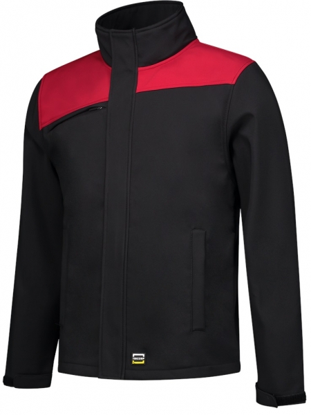TRICORP-Softshell-Arbeits-Berufs-Jacke, Bicolor, Basic Fit, 340 g/m, black-red