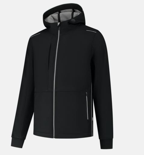 TRICORP-Softshelljacke mit Kapuze, Accent, black/grey