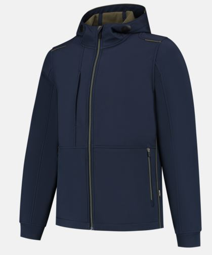 TRICORP-Softshelljacke mit Kapuze, Accent, navy/royalblau