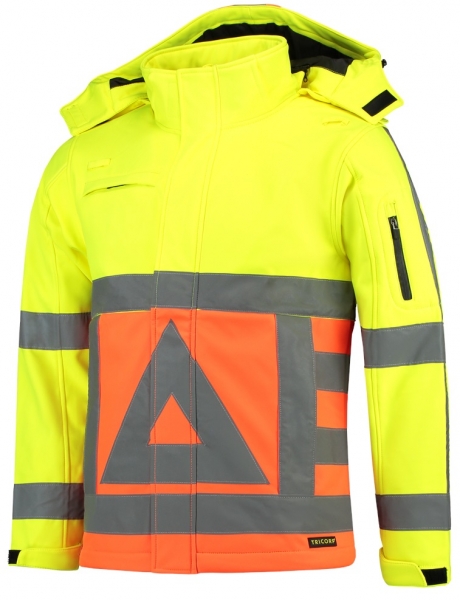 TRICORP-Softshelljacke fr Verkehrsregler, Basic Fit, 300 g/m, fluor orange-yellow