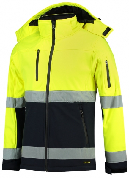 TRICORP-Softshelljacke EN ISO 20471 Bicolor, Basic Fit, 300 g/m, fluor yellow-navy