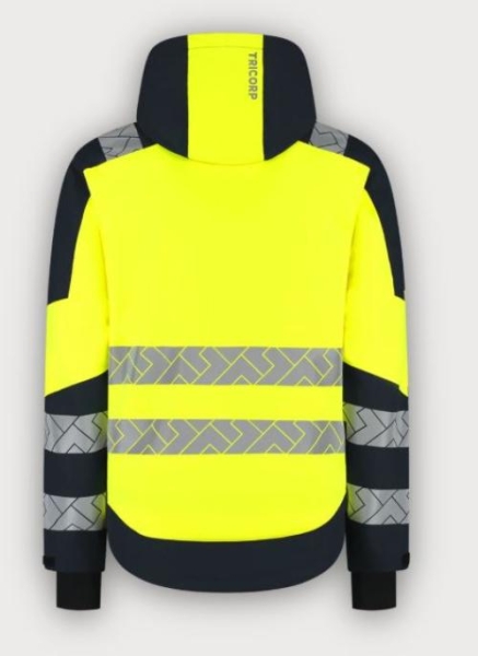 Tricorp Warnschutz Winterjacke Ripstop High Vis Redefined, Fluor Yellow-Ink