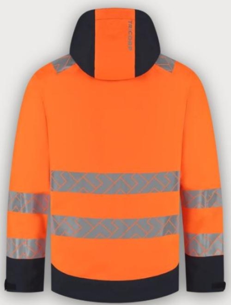 Tricorp Warnschutz Regenjacke Techshell High Vis Redefined, Fluor Orange-Ink