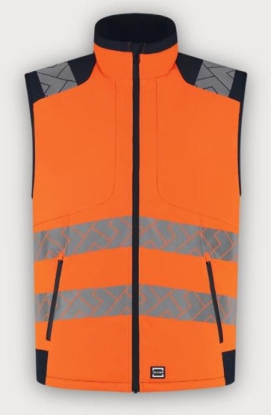 Tricorp Warnschutz Weste Bodywarmer High Vis Redefined, Fluor Orange-Ink