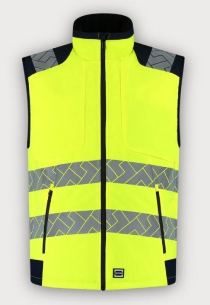 Tricorp Warnschutz Weste Bodywarmer High Vis Redefined, Fluor Yellow-Ink