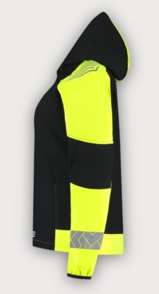Tricorp Softshelljacke Kapuze Reflective Redefined Damen, Black-Fluor Yellow