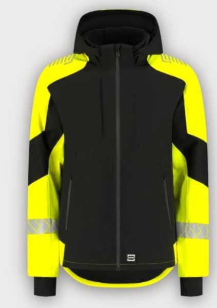 Tricorp Warnschutz Winterjacke Ripstop Reflective Redefined, Black-Fluor Yellow