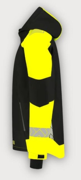 Tricorp Warnschutz Winterjacke Ripstop Reflective Redefined, Black-Fluor Yellow