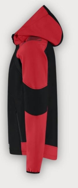 Tricorp Softshelljacke Kapuze Bicolor Redefined, Black-Brightred