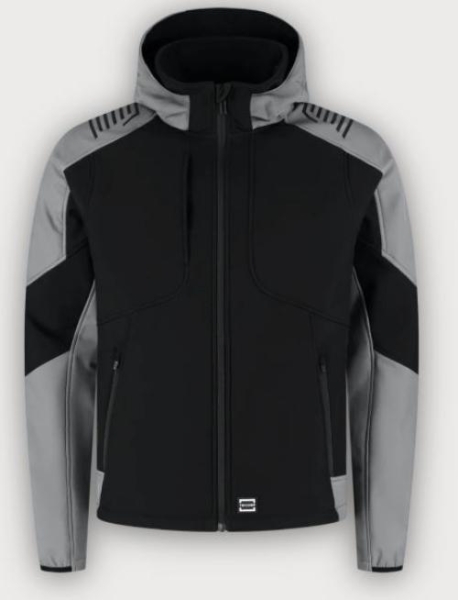 Tricorp Softshelljacke Kapuze Bicolor Redefined, Black-Grey