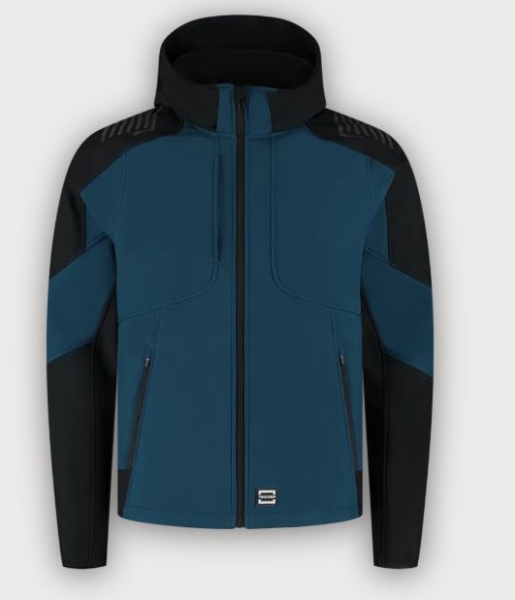 Tricorp Softshelljacke Kapuze Bicolor Redefined, Teal-Black