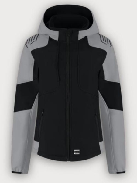 Tricorp Softshelljacke Kapuze Bicolor Redefined Damen, Black-Grey