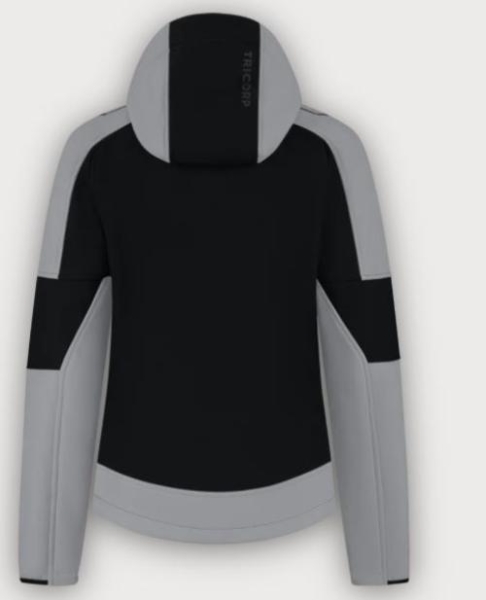 Tricorp Softshelljacke Kapuze Bicolor Redefined Damen, Black-Grey
