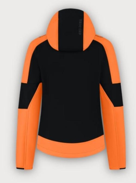 Tricorp Softshelljacke Kapuze Bicolor Redefined Damen, Black-Orange