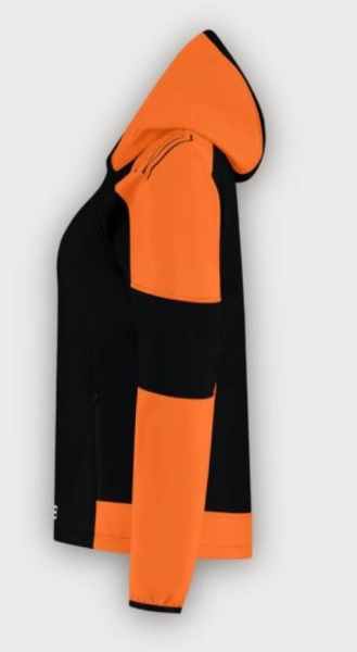Tricorp Softshelljacke Kapuze Bicolor Redefined Damen, Black-Orange