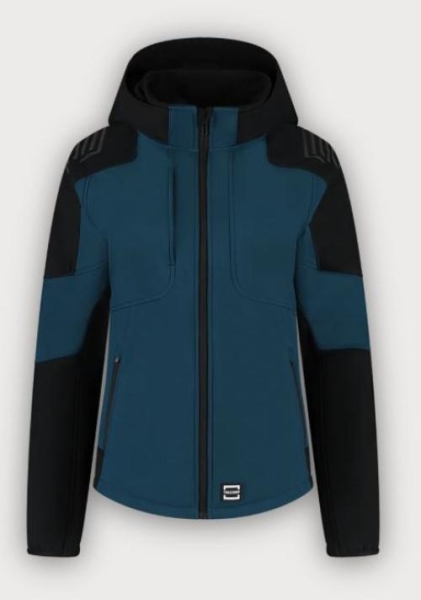 Tricorp Softshelljacke Kapuze Bicolor Redefined Damen, Teal-Black