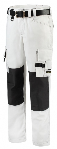 TRICORP-Arbeits-Berufs-Bund-Hose, Canvas Cordura-Besatz, Basic-Fit, 300 g/m, white/darkgrey