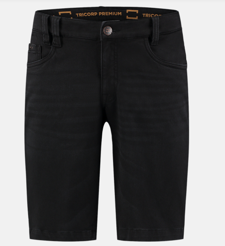 TRICORP-Jeans-Shorts, Premium, Stretch, 360 g/m, denimblack