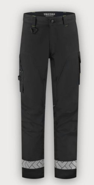 Tricorp Arbeitshose 2-Way Stretch Reflective Redefined, Black-Fluor Yellow
