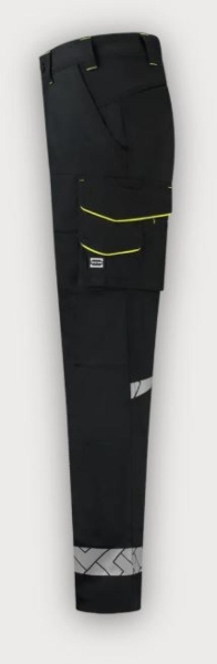 Tricorp Arbeitshose Funktionelle Stretch Reflective Redefined, Black-Fluor Yellow