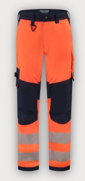Tricorp Arbeitshose Funktionelle Stretch High Vis Redefined Knieverst�rkung, Fluor Orange-Ink