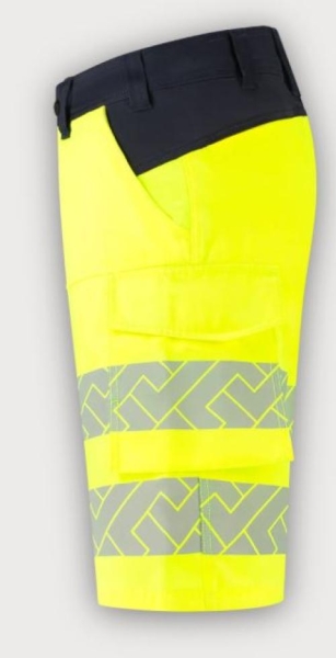 Tricorp Warnschutz Arbeitsshorts Funktionelle Stretch High Vis Redefined, Fluor Yellow-Ink