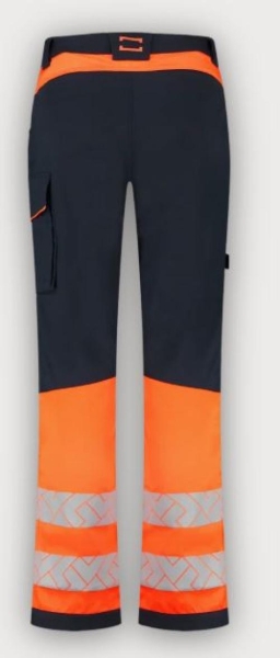 Tricorp Warnschutz Arbeitshose 2-Way Stretch High Vis Redefined Damen, Ink-Fluor Orange